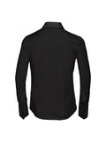 R946F - Körperbetonte Stretch Bluse -⁠ 3/4 Arm