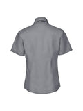 R933F - Taillierte Oxford Bluse -⁠ Kurzarm