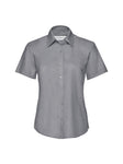 R933F - Taillierte Oxford Bluse -⁠ Kurzarm