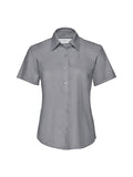 R933F - Taillierte Oxford Bluse -⁠ Kurzarm