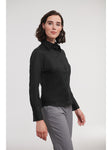 R946F - Körperbetonte Stretch Bluse -⁠ 3/4 Arm
