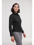 R946F - Körperbetonte Stretch Bluse -⁠ 3/4 Arm