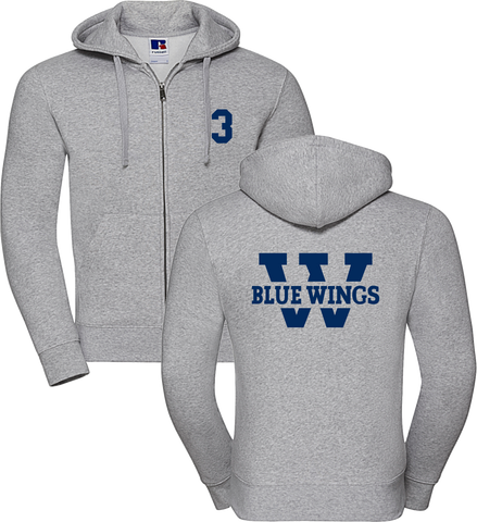 BlueWings - Zipped Hood - #01 (individualisierbar) - Customized