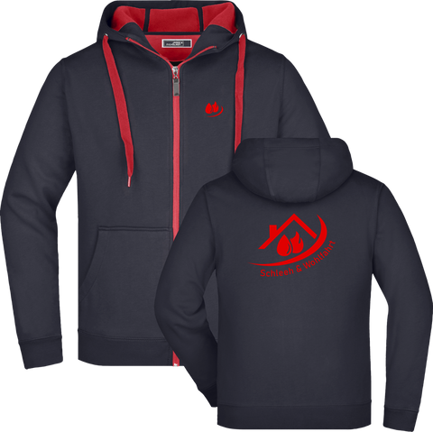 S&W - Doubleface Hooded Jacket "Elektrik" (navy/red)